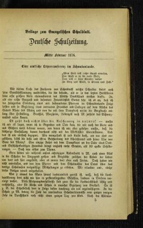 ¬Eine¬ amtliche Lehrerconferenz im Schwabenlande