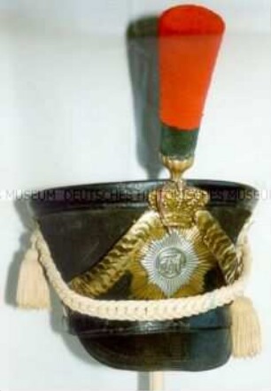 Tschako für Mannschaften der Linien-Infanterie-Bataillone, Sachsen