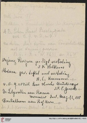 Bl. 1-1a[Literaturverzeichnis]
