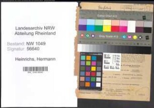 Entnazifizierung Hermann Heinrichs , geb. 11.07.1899 (Geschaeftsfuehrer)