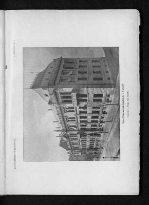 Neues Finanzministerialgebäude in Stuttgart von Eisenlohr u. Weigle. Außenansicht