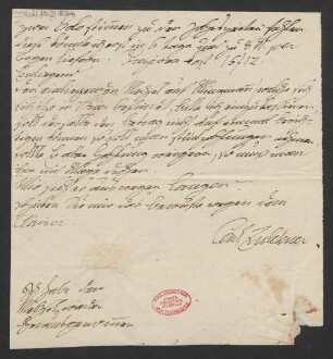 Brief an B. Schott's Söhne : o.D.