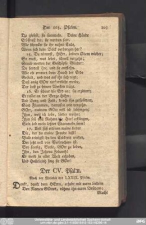 Der CV. Psalm.