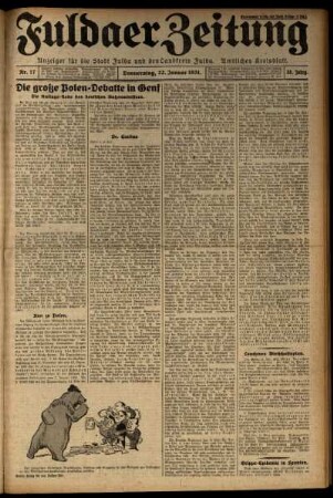 Ausgabe vom Donnerstag, den 22. Januar 1931.