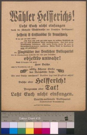 Flugblatt der DNVP zur Wahl des Reichstags am 6. Juni 1920