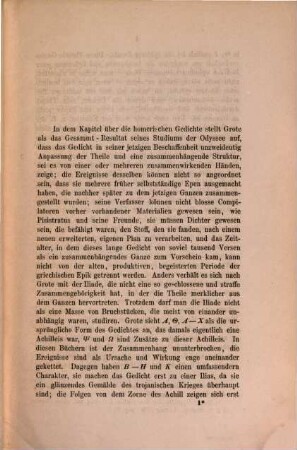 Zur homerischen Frage, I