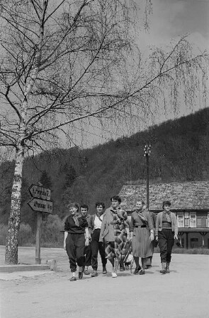 Eine Gruppe Wanderer im Harz
