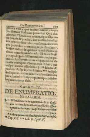 Caput IV. De Enumeratio.