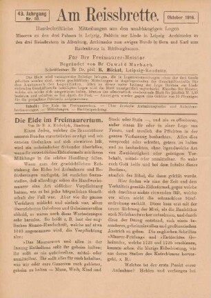 Nr. 10. Oktober 1916.