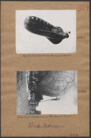 Von der Balkanfront: Engl. Fesselballon über den Stellungen bei Saloniki