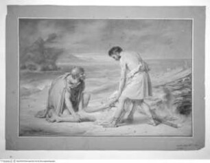 Concorso Accademico 1842, Seconda Classe: Bestattung des Pompeius, premio ex-aequo