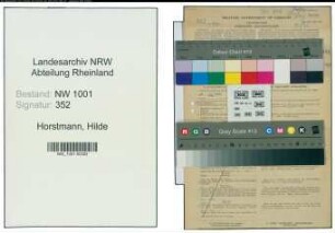 Entnazifizierung Hilde Horstmann, geb. 04.06.1917 (Kindergartenhelferin)