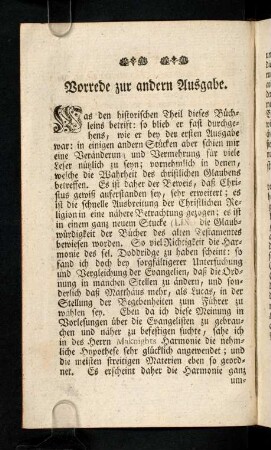 2v-3r, Vorrede zur andern Ausgabe.