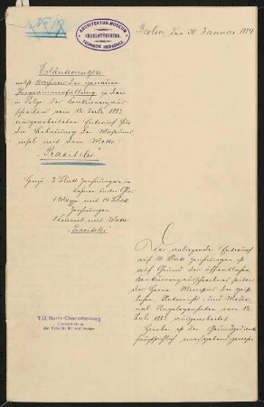 Wettbewerb Museumsinsel, Berlin: Erläuterungsbericht
