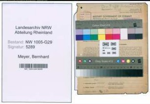 Entnazifizierung Bernhard Meyer , geb. 27.11.1898 (Werkmeister)