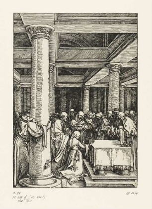 Darstellung im Tempel, Blatt 13 der Folge "Marienleben (nach dem Text)"