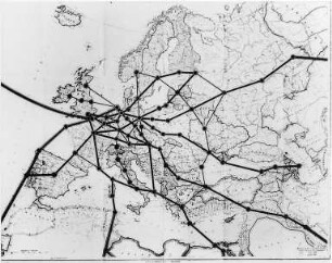 Europäische Flugstreckenkarte, Projekt : Technikgeschichte | Maschinenbau | Verkehrswesen | Luftfahrzeuge | Flugzeuge