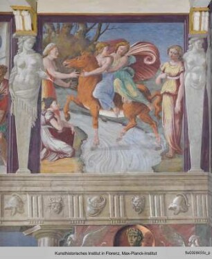 Freskenausmalung mit Szenen aus der römischen Geschichte : Westwand