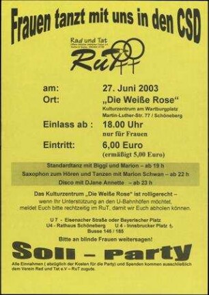Frauen tanzt mit uns in den CSD