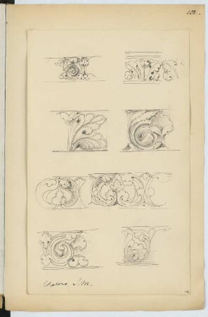 Kathedrale, Sens. Kathedrale, Chalons-en-Champagne: Details (aus: Skizzen- und Fotoalbum 10)