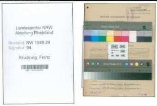 Entnazifizierung Franz Krudewig , geb. 25.01.1904 (Beamter)