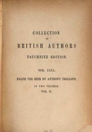 Ralph the heir : in 2 vol., 2