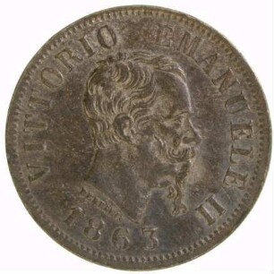 Münze, 50 Centesimi, 1863