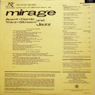 Mirage. Avant- Garde and Third- Stream Jazz