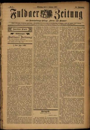 Zweite Ausgabe vom Montag, den 04. Januar 1897.