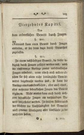 Vierzehntes Kapitel. Von dem ordentlichen Beweise durch Zeugen.