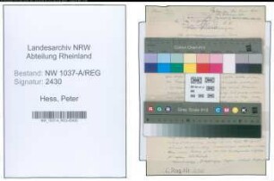 Entnazifizierung Peter Hess , geb. 00.00.0000 ()