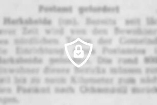 Postamt gefordert