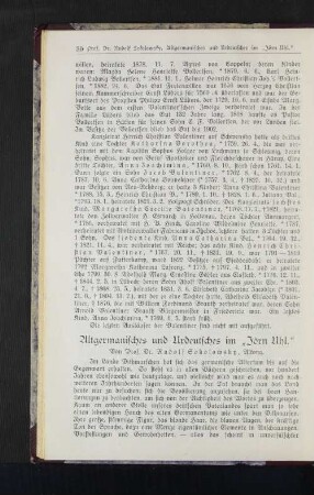 Altgermanisches und Urdeutsches im „Jörn Uhl“