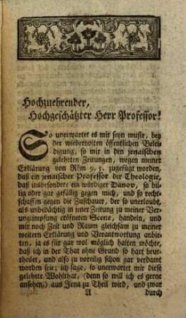 D. Johann Salomo Semlers der Gottesgelahrtheit öffentlichen ordentlichen Lehrers auf der königl. preußischen Friedrichsuniversität, des theologischen Seminarii Directors, wie auch der Königlichen und Halberstädtischen Freytische Ephori, Abhandlung über die rechtmäßige Freiheit der academischen theologischen Lehrart : in bescheidener Antwort auf Herrn Professor Danovs Sendschreiben, auch Beantwortung einiger Schriften über Röm. 9, 5.