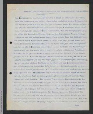 Bericht der Ortsgruppe Nürnberg des ADF 1909-1911