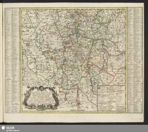 Accurate Geographische Delineation derer in dem Churfürstenthum Sachsen, gelegenen und zum Leipziger Creisse Gehörigen Aemmter Coldiz, Leissnig, Rochliz, und Schul-Ammt Grimma ingleichen Mügeln, und Sornzig, samt vielen andern angrenzenden Aemtern