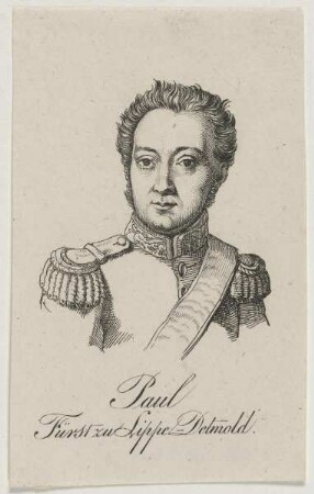 Bildnis des Paul, Fürst zu Lippe-Detmold