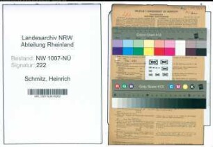 Entnazifizierung Heinrich Schmitz , geb. 15.07.1914 (Volontaer)