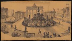 Denkmal für Kaiser Wilhelm I., Berlin: Perspektivische Ansicht