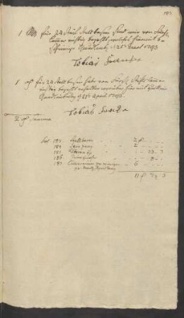 [Quittung] ... Quedlinburg [den] 21ten Apprill 1793.