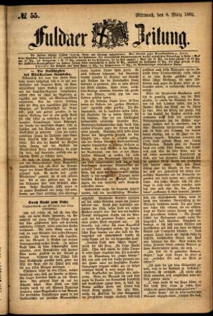 Ausgabe vom Mittwoch, den 08. März 1882.