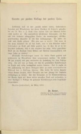 Vorrede zur zweiten Auflage des zweiten Teils