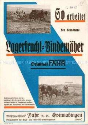 Lagerfrucht-Bindemäher