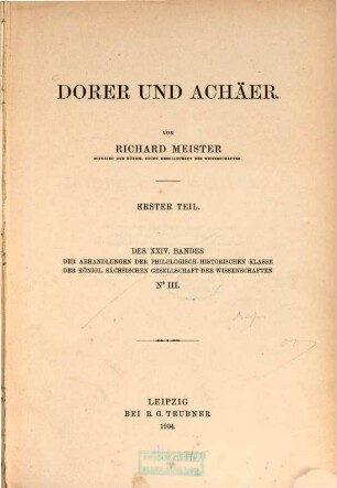 Dorer und Achäer. 1