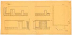 Villa Ostermann, Darmstadt Projekt II: Speisezimmer: Grundriss und Wandansichten, 1:25
