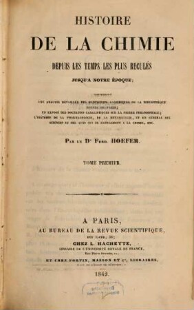 Histoire de la chimie, 1