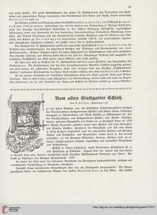 17: Vom alten Stuttgarter Schloß