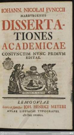 Johann. Nicolai Funccii ... Dissertationes Academicae