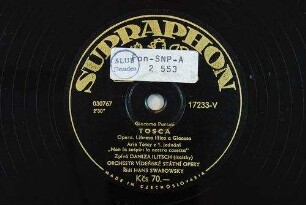 Tosca : Arie Toscy z 1. jednáni "Non la sospiri la nostra casetta" / Giacomo Puccini. Libreto Illica a Giacosa