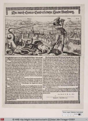 Die durch Gottes Gnad erledigte Stadt Augspurg